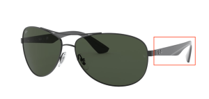 Original Ray-Ban RB3526 Bügel, Farbe 006 · Schwarz matt