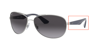 Original Ray-Ban RB3526 Bügel, Farbe 019 · Silber matt