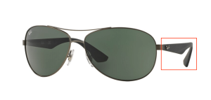Original Ray-Ban RB3526 Bügel, Farbe 029 · Matt gunmetal