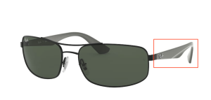 Original Ray-Ban RB3527 Bügel, Farbe 006 · Schwarz matt