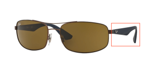 Original Ray-Ban RB3527 Bügel, Farbe 012 · Braun matt