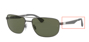 Original Ray-Ban RB3528 Bügel, Farbe 029 · Matt gunmetal