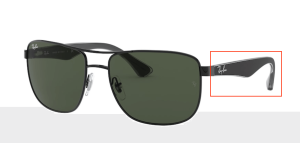 Original Ray-Ban RB3533 Bügel, Farbe 002 · Schwarz