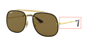 Original Ray-Ban RB3583 Bügel, Farbe 001 · Gold