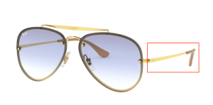 Original Ray-Ban RB3584N Blaze Aviator Bügel, Farbe 001 · Gold