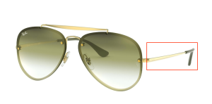 Original Ray-Ban RB3584N Blaze Aviator Bügel, Farbe 9140 · Demi golss arista
