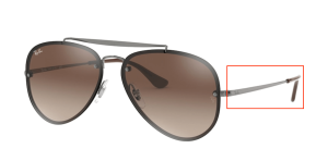 Original Ray-Ban RB3584N Blaze Aviator Bügel, Farbe 004 · Gunmetal