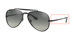 Original Ray-Ban RB3584N Blaze Aviator Bügel, Farbe 153 · Schwarz