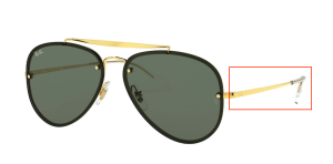 Original Ray-Ban RB3584N Blaze Aviator Bügel, Farbe 9050 · Gold