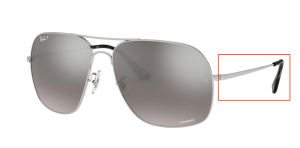 Original Ray-Ban RB3587CH Bügel, Farbe 003 · Silber