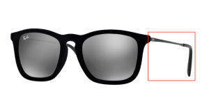 Original Ray-Ban RB4187 Chris Bügel, Farbe 6075 · Silber