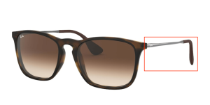 Original Ray-Ban RB4187 Chris Bügel, Farbe 856 · Rubber rot/grau transparent