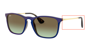 Original Ray-Ban RB4187 Chris Bügel, Farbe 6315 · Verspiegelt blau auf braun hell