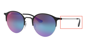 Original Ray-Ban RB3578 Bügel, Farbe 186 · Schwarz/schwarz matt