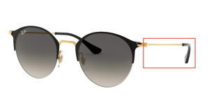 Original Ray-Ban RB3578 Bügel, Farbe 187 · Gold schwarz glänzend