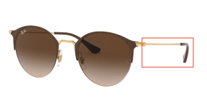 Original Ray-Ban RB3578 Bügel, Farbe 9009 · Gold oben braun