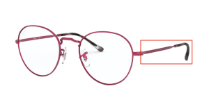 Original Ray-Ban RB3582V David Bügel, Farbe 3072 · Sand trasparent rot