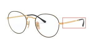 Original Ray-Ban RB3582V David Bügel, Farbe 2946 · Gold auf oben schwarz