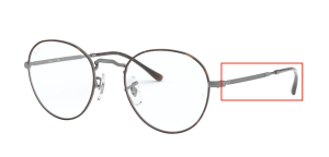 Original Ray-Ban RB3582V David Bügel, Farbe 3034 · Oben Havanna auf matt gunmetal