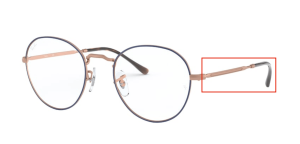Original Ray-Ban RB3582V David Bügel, Farbe 3035 · Oben blu auf matt kupfer