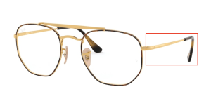 Original Ray-Ban RB3648V The Marshal Bügel, Farbe 2945 · Gold auf oben Havanna