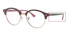 Original Ray-Ban RB4246V Sehbrillen Bügel, Farbe 5886 · Oben braun auf opal rosa