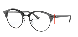 Original Ray-Ban RB4246V Sehbrillen Bügel, Farbe 8049 · Wrinnkled schwarz auf schwarz