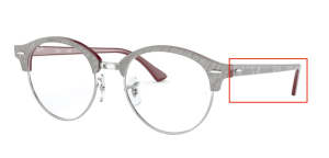 Original Ray-Ban RB4246V Sehbrillen Bügel, Farbe 8050 · Wrinkled grau auf bordeaux