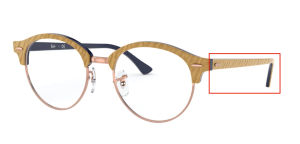 Original Ray-Ban RB4246V Sehbrillen Bügel, Farbe 8051 · Wrinkled beige auf blau