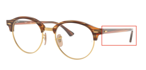 Original Ray-Ban RB4246V Sehbrillen Bügel, Farbe 5751 · Braun/beige stripped