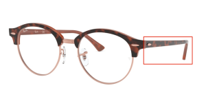 Original Ray-Ban RB4246V Sehbrillen Bügel, Farbe 5884 · Oben Havanna auf braun