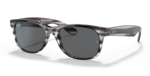 Ray-Ban 2132 NEW WAYFARER, Farbe 6430b1 gestreift grau Havanna