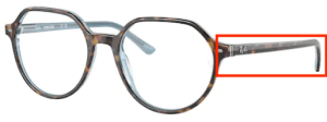 Original Ray-Ban RB2195 Thalia Bügel, Farbe 1316 · Havanna auf blau hell