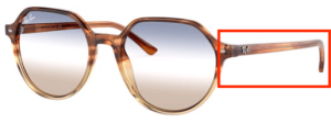 Original Ray-Ban RB2195 Thalia Bügel, Farbe 1328 · Braun Havanna