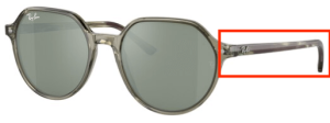 Original Ray-Ban RB2195 Thalia Bügel, Farbe 6635 · Transparent grün