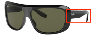 Original Ray-Ban RB2196 Blair Bügel, Farbe 901 · Schwarz