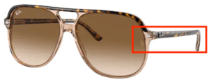 Original Ray-Ban RB2198 Bill Bügel, Farbe 1292 · Havanna auf transparent braun