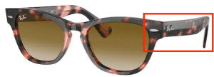 Original Ray-Ban RB2201 Laramie Bügel, Farbe 1334 · Rosa Havanna