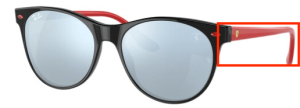 Original Ray-Ban RB2202M Bügel, Farbe F644 · Schwarz