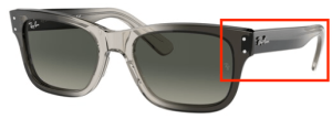 Original Ray-Ban RB2283 Mr Burbank Bügel, Farbe 1340 · Transparent grau