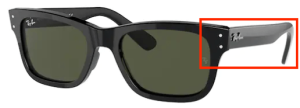 Original Ray-Ban RB2283 Mr Burbank Bügel, Farbe 901 · Schwarz