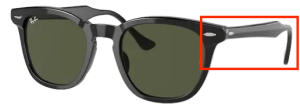Original Ray-Ban RB2298 Hawkeye Bügel, Farbe 901 · Schwarz