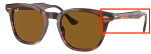 Original Ray-Ban RB2298 Hawkeye Bügel, Farbe 954 · Schildpatt hell