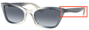 Original Ray-Ban RB2299 Lady Burbank Bügel, Farbe 1343 · Transparent blau