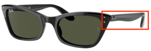 Original Ray-Ban RB2299 Lady Burbank Bügel, Farbe 901 · Schwarz