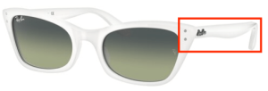 Original Ray-Ban RB2299 Lady Burbank Bügel, Farbe 975 · Weiß
