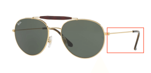 Original Ray-Ban RB3540 Bügel, Farbe 001 · Gold