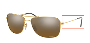 Original Ray-Ban RB3543 Bügel, Farbe 001 · Gold