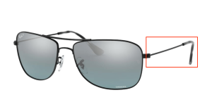 Original Ray-Ban RB3543 Bügel, Farbe 002 · Schwarz
