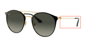 Original Ray-Ban RB3546 Bügel, Farbe 187 · Gold schwarz glänzend